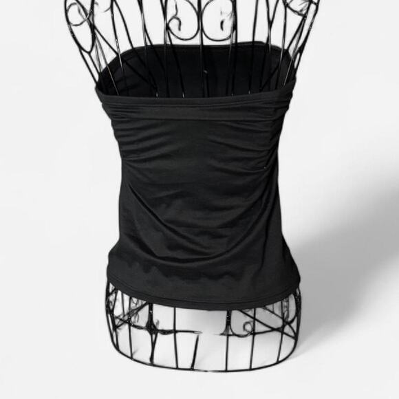 Antistar Black Strapless Ruched Tube Top – Size S (Small) - Picture 2 of 6